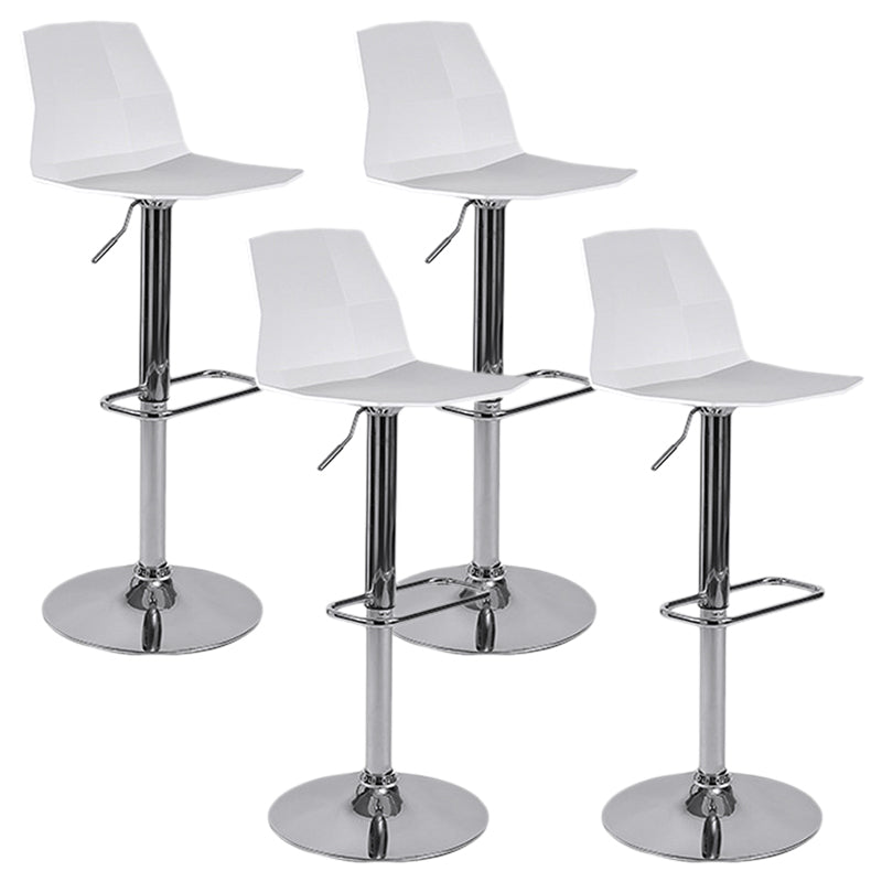 Industrial Adjustable Height Bar Stool Metal Bar Stool for Kitchen White 4 Piece Set Clearhalo 'Bar Furniture' 'Bar Stools' 'bar_stools' 'furn' 'furn_bar_stools' 'Furniture' 'Kitchen & Dining Furniture' 6222245