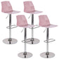 Industrial Adjustable Height Bar Stool Metal Bar Stool for Kitchen Pink 4 Piece Set Clearhalo 'Bar Furniture' 'Bar Stools' 'bar_stools' 'furn' 'furn_bar_stools' 'Furniture' 'Kitchen & Dining Furniture' 6222252