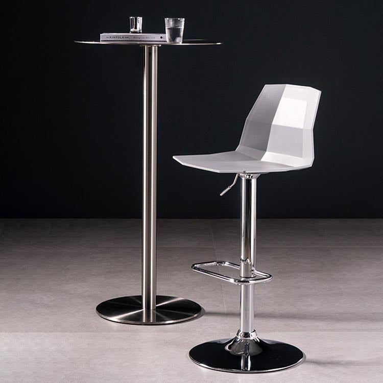 Industrial Adjustable Height Bar Stool Metal Bar Stool for Kitchen Clearhalo 'Bar Furniture' 'Bar Stools' 'bar_stools' 'furn' 'furn_bar_stools' 'Furniture' 'Kitchen & Dining Furniture' 6222253