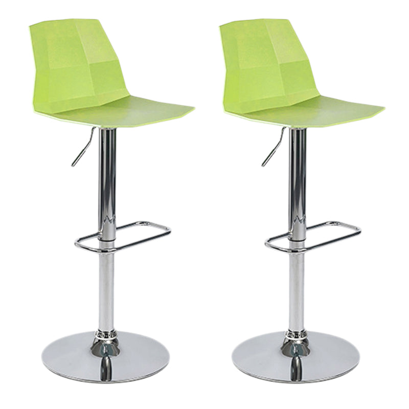 Industrial Adjustable Height Bar Stool Metal Bar Stool for Kitchen Green 2 Piece Set Clearhalo 'Bar Furniture' 'Bar Stools' 'bar_stools' 'furn' 'furn_bar_stools' 'Furniture' 'Kitchen & Dining Furniture' 6222257