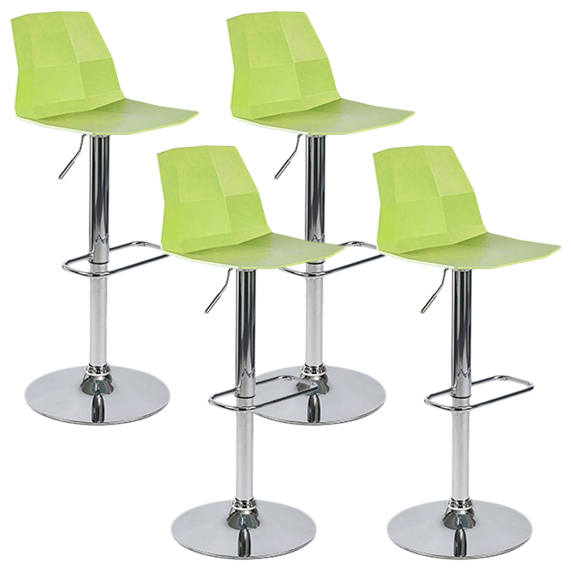 Industrial Adjustable Height Bar Stool Metal Bar Stool for Kitchen Green 4 Piece Set Clearhalo 'Bar Furniture' 'Bar Stools' 'bar_stools' 'furn' 'furn_bar_stools' 'Furniture' 'Kitchen & Dining Furniture' 6222258