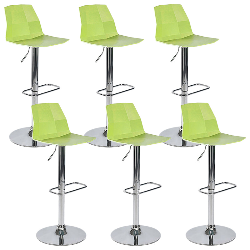 Industrial Adjustable Height Bar Stool Metal Bar Stool for Kitchen Green 6 Piece Set Clearhalo 'Bar Furniture' 'Bar Stools' 'bar_stools' 'furn' 'furn_bar_stools' 'Furniture' 'Kitchen & Dining Furniture' 6222259