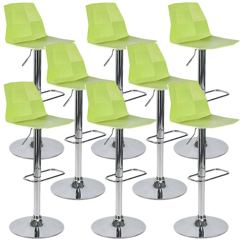 Industrial Adjustable Height Bar Stool Metal Bar Stool for Kitchen Green 8 Piece Set Clearhalo 'Bar Furniture' 'Bar Stools' 'bar_stools' 'furn' 'furn_bar_stools' 'Furniture' 'Kitchen & Dining Furniture' 6222260