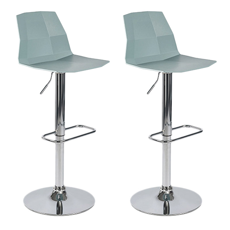 Industrial Adjustable Height Bar Stool Metal Bar Stool for Kitchen Turquoise 2 Piece Set Clearhalo 'Bar Furniture' 'Bar Stools' 'bar_stools' 'furn' 'furn_bar_stools' 'Furniture' 'Kitchen & Dining Furniture' 6222261