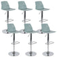 Industrial Adjustable Height Bar Stool Metal Bar Stool for Kitchen Turquoise 6 Piece Set Clearhalo 'Bar Furniture' 'Bar Stools' 'bar_stools' 'furn' 'furn_bar_stools' 'Furniture' 'Kitchen & Dining Furniture' 6222263