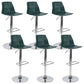 Industrial Adjustable Height Bar Stool Metal Bar Stool for Kitchen Blackish Green 6 Piece Set Clearhalo 'Bar Furniture' 'Bar Stools' 'bar_stools' 'furn' 'furn_bar_stools' 'Furniture' 'Kitchen & Dining Furniture' 6222267