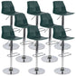 Industrial Adjustable Height Bar Stool Metal Bar Stool for Kitchen Blackish Green 8 Piece Set Clearhalo 'Bar Furniture' 'Bar Stools' 'bar_stools' 'furn' 'furn_bar_stools' 'Furniture' 'Kitchen & Dining Furniture' 6222268