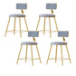 Nordic Style Bar-stool Round Seat Counter Bar Stool with Metal Legs for Home Use Grey 4 Piece Set Short Stool(18"H) Clearhalo 'Bar Furniture' 'Bar Stools' 'bar_stools' 'furn' 'furn_bar_stools' 'Furniture' 'Kitchen & Dining Furniture' 6222290