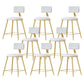 Nordic Style Bar-stool Round Seat Counter Bar Stool with Metal Legs for Home Use White 8 Piece Set Short Stool(18"H) Clearhalo 'Bar Furniture' 'Bar Stools' 'bar_stools' 'furn' 'furn_bar_stools' 'Furniture' 'Kitchen & Dining Furniture' 6222299