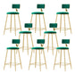 Nordic Style Bar-stool Round Seat Counter Bar Stool with Metal Legs for Home Use Green 8 Piece Set Counter Stool(26"H) Clearhalo 'Bar Furniture' 'Bar Stools' 'bar_stools' 'furn' 'furn_bar_stools' 'Furniture' 'Kitchen & Dining Furniture' 6222313