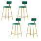 Nordic Style Bar-stool Round Seat Counter Bar Stool with Metal Legs for Home Use Green 4 Piece Set Bar Stool(30"H) Clearhalo 'Bar Furniture' 'Bar Stools' 'bar_stools' 'furn' 'furn_bar_stools' 'Furniture' 'Kitchen & Dining Furniture' 6222315