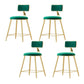 Nordic Style Bar-stool Round Seat Counter Bar Stool with Metal Legs for Home Use Green 4 Piece Set Short Stool(18"H) Clearhalo 'Bar Furniture' 'Bar Stools' 'bar_stools' 'furn' 'furn_bar_stools' 'Furniture' 'Kitchen & Dining Furniture' 6222316