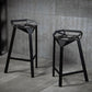 Industrial Low Back Counter Stool Metal Counter Height Stools for Home Use