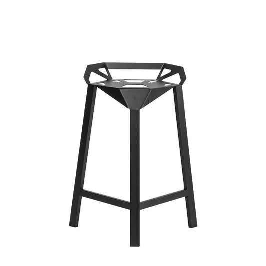 Industrial Low Back Counter Stool Metal Counter Height Stools for Home Use 1 Piece Counter Stool(26"H)