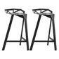Industrial Low Back Counter Stool Metal Counter Height Stools for Home Use