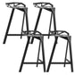 Industrial Low Back Counter Stool Metal Counter Height Stools for Home Use