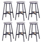 Modern Style Bar-stool Round Seat Counter Bar Stool with Metal Legs for Home