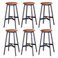 Modern Style Bar-stool Round Seat Counter Bar Stool with Metal Legs for Home