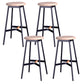 Modern Style Bar-stool Round Seat Counter Bar Stool with Metal Legs for Home