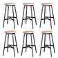 Modern Style Bar-stool Round Seat Counter Bar Stool with Metal Legs for Home
