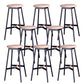 Modern Style Bar-stool Round Seat Counter Bar Stool with Metal Legs for Home