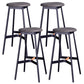 Modern Style Bar-stool Round Seat Counter Bar Stool with Metal Legs for Home