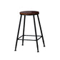 Industrial Solid Wood Counter Stool Metal Counter Height Stools for Home Use