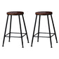 Industrial Solid Wood Counter Stool Metal Counter Height Stools for Home Use