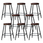 Industrial Solid Wood Counter Stool Metal Counter Height Stools for Home Use
