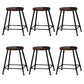 Industrial Solid Wood Counter Stool Metal Counter Height Stools for Home Use