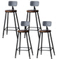 Industrial Solid Wood Counter Stool Metal Counter Height Stools for Home Use