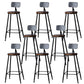 Industrial Solid Wood Counter Stool Metal Counter Height Stools for Home Use
