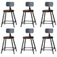 Industrial Solid Wood Counter Stool Metal Counter Height Stools for Home Use