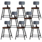 Industrial Solid Wood Counter Stool Metal Counter Height Stools for Home Use