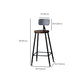 Industrial Solid Wood Counter Stool Metal Counter Height Stools for Home Use