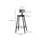 Industrial Solid Wood Counter Stool Metal Counter Height Stools for Home Use