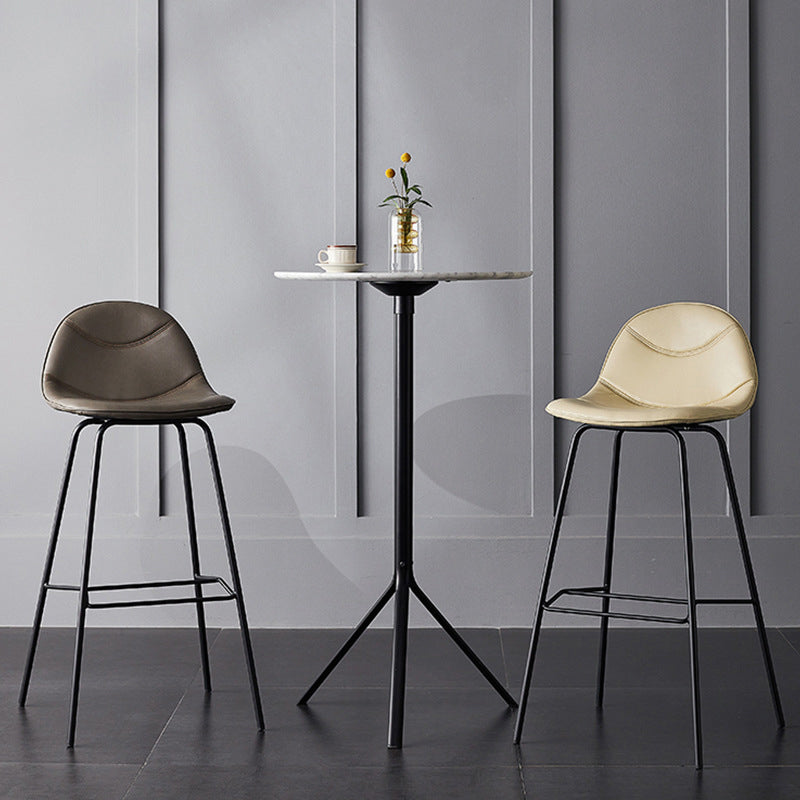 Modern Style Bar-stool Bucket Seat Counter Bar Stool with Metal Legs for Home Clearhalo 'Bar Furniture' 'Bar Stools' 'bar_stools' 'furn' 'furn_bar_stools' 'Furniture' 'Kitchen & Dining Furniture' 6222440