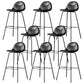 Modern Style Bar-stool Bucket Seat Counter Bar Stool with Metal Legs for Home Black 8 Piece Set Counter Stool(26"H) Clearhalo 'Bar Furniture' 'Bar Stools' 'bar_stools' 'furn' 'furn_bar_stools' 'Furniture' 'Kitchen & Dining Furniture' 6222447