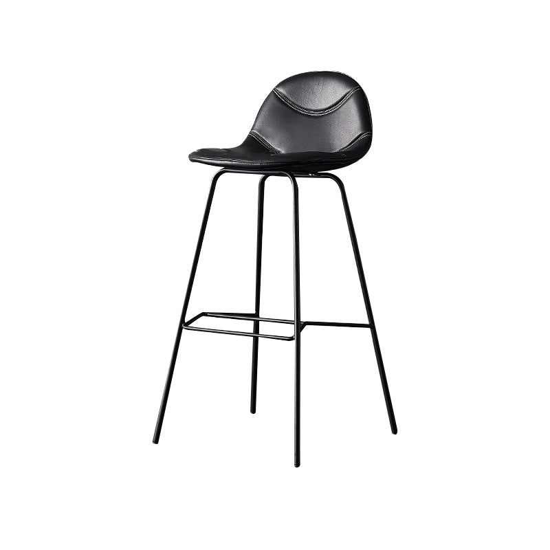 Modern Style Bar-stool Bucket Seat Counter Bar Stool with Metal Legs for Home Clearhalo 'Bar Furniture' 'Bar Stools' 'bar_stools' 'furn' 'furn_bar_stools' 'Furniture' 'Kitchen & Dining Furniture' 6222449