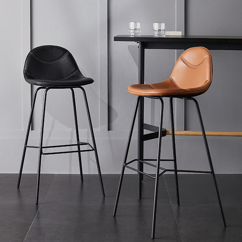 Modern Style Bar-stool Bucket Seat Counter Bar Stool with Metal Legs for Home Clearhalo 'Bar Furniture' 'Bar Stools' 'bar_stools' 'furn' 'furn_bar_stools' 'Furniture' 'Kitchen & Dining Furniture' 6222452