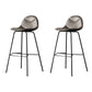 Modern Style Bar-stool Bucket Seat Counter Bar Stool with Metal Legs for Home Dark Gray 2 Piece Set Counter Stool(26"H) Clearhalo 'Bar Furniture' 'Bar Stools' 'bar_stools' 'furn' 'furn_bar_stools' 'Furniture' 'Kitchen & Dining Furniture' 6222456