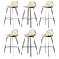 Modern Style Bar-stool Bucket Seat Counter Bar Stool with Metal Legs for Home Beige 6 Piece Set Counter Stool(26"H) Clearhalo 'Bar Furniture' 'Bar Stools' 'bar_stools' 'furn' 'furn_bar_stools' 'Furniture' 'Kitchen & Dining Furniture' 6222466