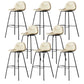 Modern Style Bar-stool Bucket Seat Counter Bar Stool with Metal Legs for Home Beige 8 Piece Set Counter Stool(26"H) Clearhalo 'Bar Furniture' 'Bar Stools' 'bar_stools' 'furn' 'furn_bar_stools' 'Furniture' 'Kitchen & Dining Furniture' 6222467