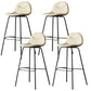 Modern Style Bar-stool Bucket Seat Counter Bar Stool with Metal Legs for Home Beige 4 Piece Set Bar Stool(30"H) Clearhalo 'Bar Furniture' 'Bar Stools' 'bar_stools' 'furn' 'furn_bar_stools' 'Furniture' 'Kitchen & Dining Furniture' 6222469