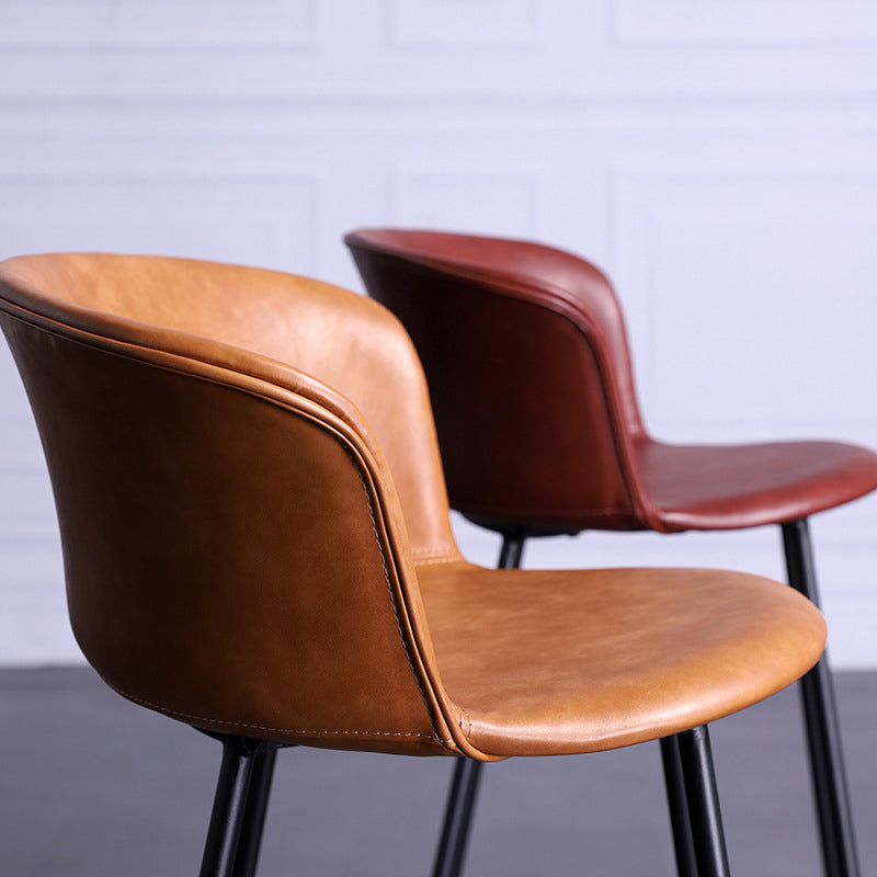 Modern Bar-stool Bucket Seat Counter Bar Stool with Metal Legs for Home Use Clearhalo 'Bar Furniture' 'Bar Stools' 'bar_stools' 'furn' 'furn_bar_stools' 'Furniture' 'Kitchen & Dining Furniture' 6222488