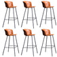 Modern Bar-stool Bucket Seat Counter Bar Stool with Metal Legs for Home Use Brown 6 Piece Set Bar Stool(30"H) Clearhalo 'Bar Furniture' 'Bar Stools' 'bar_stools' 'furn' 'furn_bar_stools' 'Furniture' 'Kitchen & Dining Furniture' 6222495