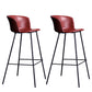 Modern Bar-stool Bucket Seat Counter Bar Stool with Metal Legs for Home Use Burgundy 2 Piece Set Counter Stool(26"H) Clearhalo 'Bar Furniture' 'Bar Stools' 'bar_stools' 'furn' 'furn_bar_stools' 'Furniture' 'Kitchen & Dining Furniture' 6222499