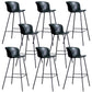 Modern Bar-stool Bucket Seat Counter Bar Stool with Metal Legs for Home Use Blackish Green 8 Piece Set Counter Stool(26"H) Clearhalo 'Bar Furniture' 'Bar Stools' 'bar_stools' 'furn' 'furn_bar_stools' 'Furniture' 'Kitchen & Dining Furniture' 6222527