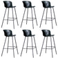 Modern Bar-stool Bucket Seat Counter Bar Stool with Metal Legs for Home Use Blackish Green 6 Piece Set Bar Stool(30"H) Clearhalo 'Bar Furniture' 'Bar Stools' 'bar_stools' 'furn' 'furn_bar_stools' 'Furniture' 'Kitchen & Dining Furniture' 6222530