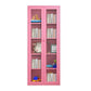Modern Display Stand Steel Display Cabinet with Adjustable Interior Shelves Pink Clearhalo 'Display & China Cabinets' 'display_china_cabinets' 'furn' 'furn_display_china_cabinets' 'Furniture' 'Kitchen & Dining Furniture' 6222535